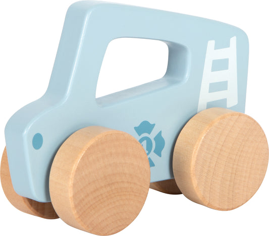Mașinuță de Împins și Apucat din Lemn "Albastru Pastel" (Small Foot)