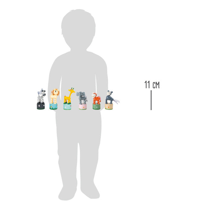 Figurine Dansatoare din Lemn "Safari Africa" (Push Puppets) – Small Foot | Jucării de Motricitate