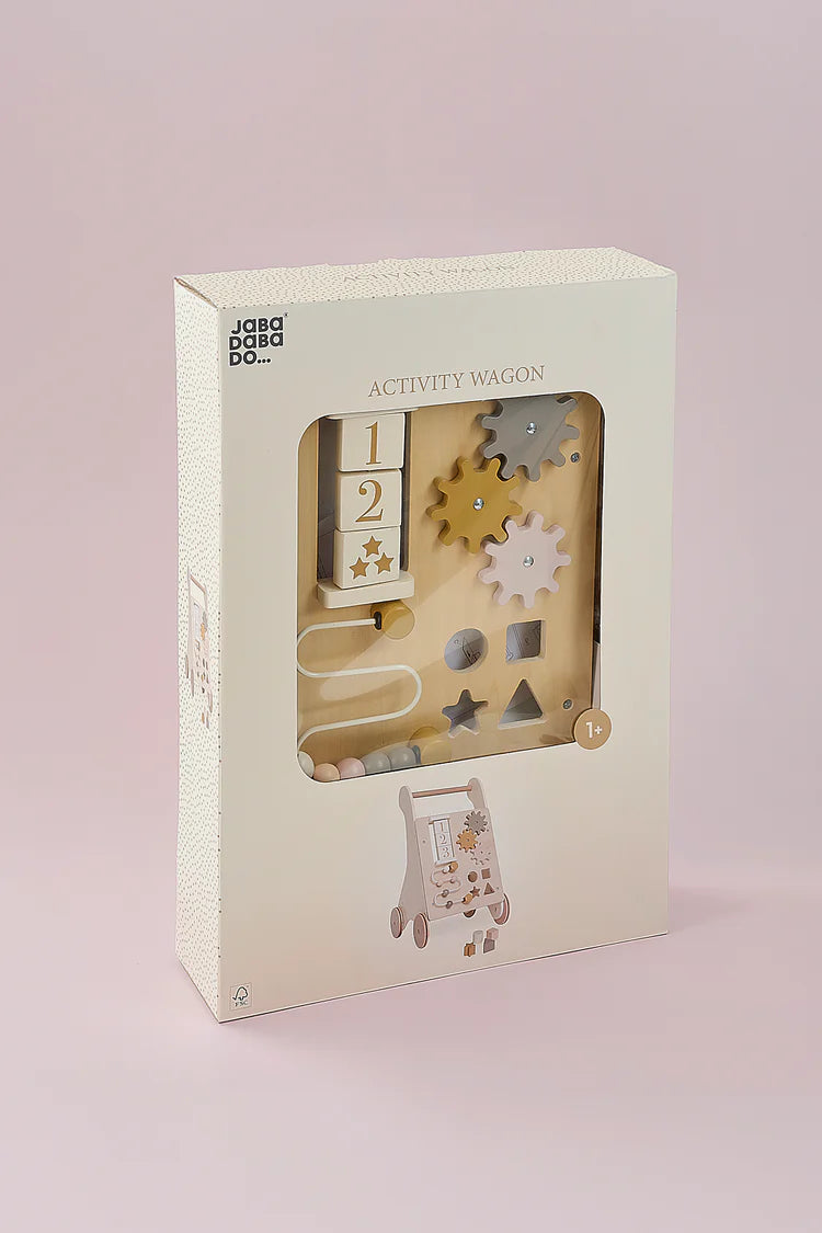 Antepremergător din Lemn cu Cuburi de Construit - Nature - Jabadabado