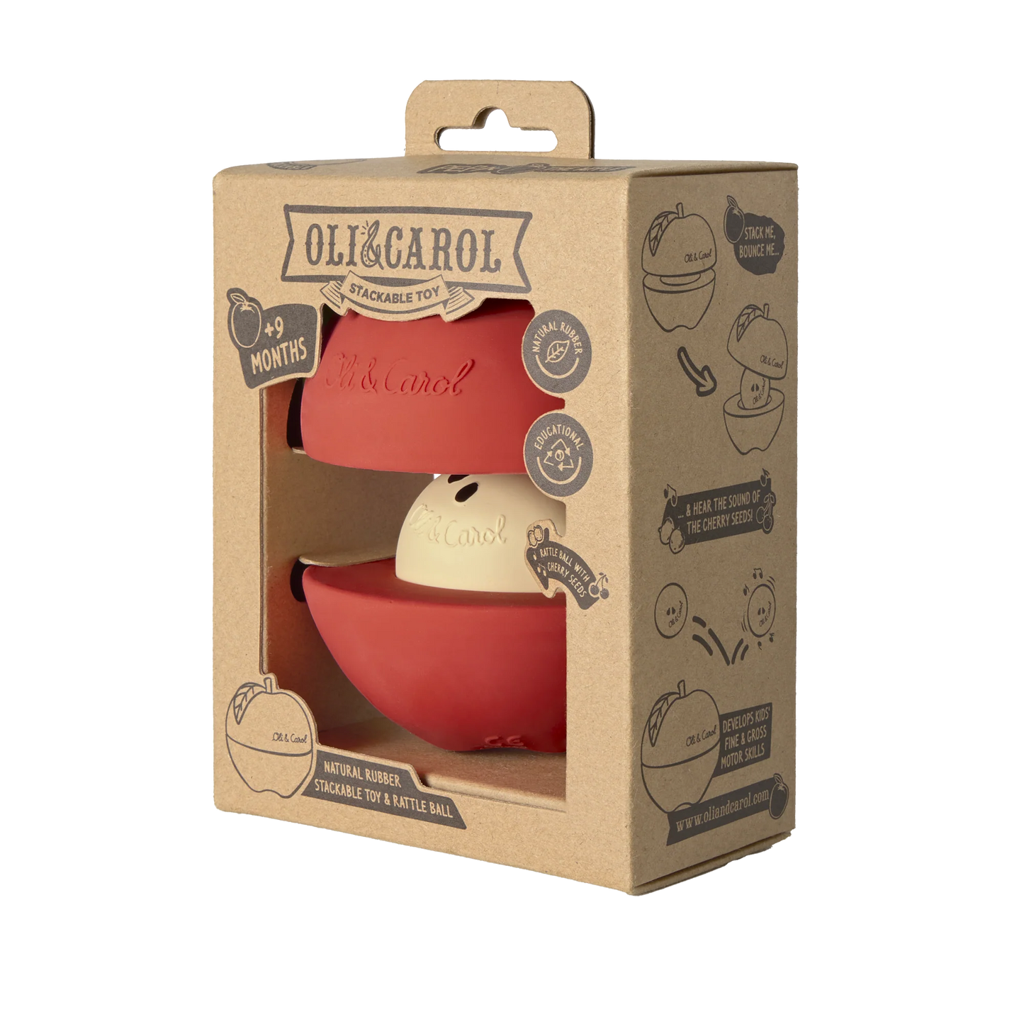 Jucărie Stivuibilă & Minge Săltăreață - Pepa the Apple (Oli & Carol)