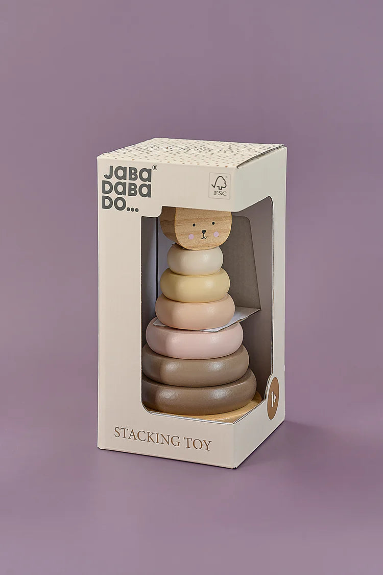 Turn de Stivuit din Lemn - Ursulețul Teddy (Jabadabado)