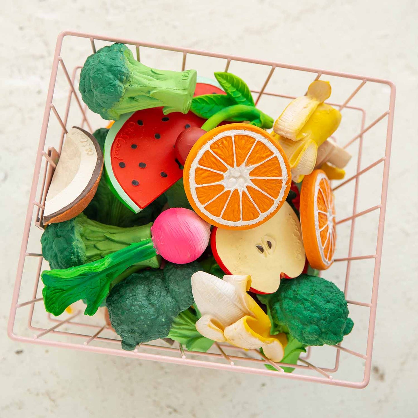 Jucărie Dentiție și Baie Bebe din Cauciuc Natural - Clementino the Orange (Oli & Carol)