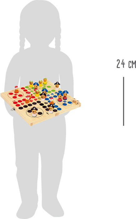Joc Ludo "Pirate Island" din Lemn (Nu te supăra, frate!) – Small Foot | Joc de Societate Portabil