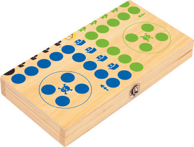 Joc Ludo "Pirate Island" din Lemn (Nu te supăra, frate!) – Small Foot | Joc de Societate Portabil