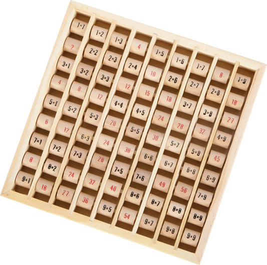 Tabla Înmulțirii din Lemn cu Cilindri Rotativi – Small Foot | Joc Educativ pentru Matematică