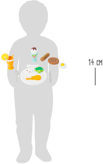 Set Mâncare de Tăiat din Lemn "Lunch Break" – Small Foot | Accesorii Bucătărie & Joc de Rol