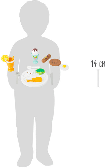 Set Mâncare de Tăiat din Lemn "Lunch Break" – Small Foot | Accesorii Bucătărie & Joc de Rol