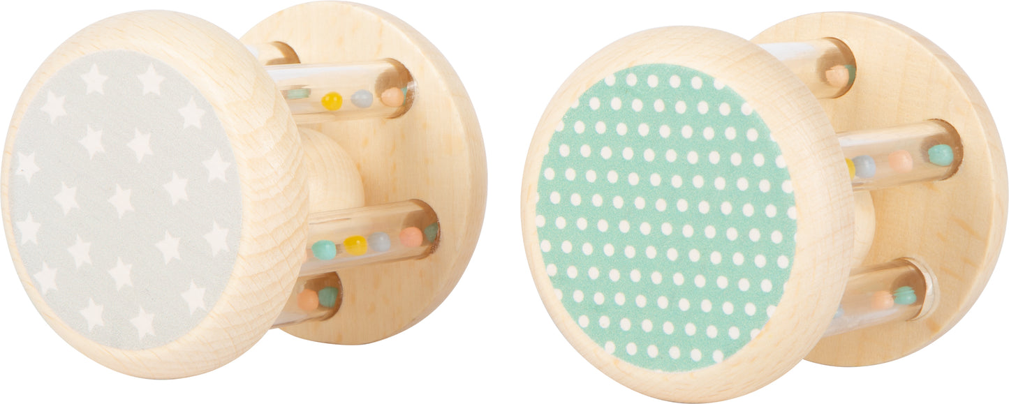 Set de 2 Jucării - Zornăitoare din Lemn  - Animăluțe Pastel - Small Foot