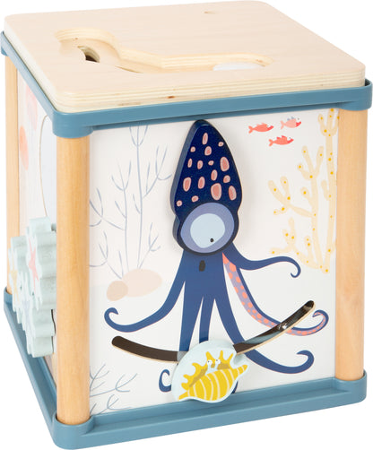 Cub de Activități din Lemn "Lumea Subacvatică" - 5 Activități cu Pescuit - Small Foot