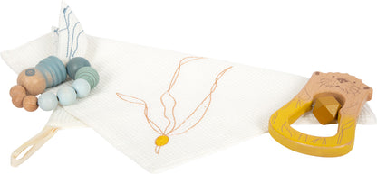 Set cadou bebelusi seaside small foot zornaitoare si dentitie lemn.