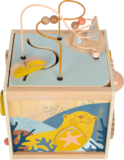 Centru de Activități Bebe - Cub Multifuncțional Seaside cu Labirint și Sortator
