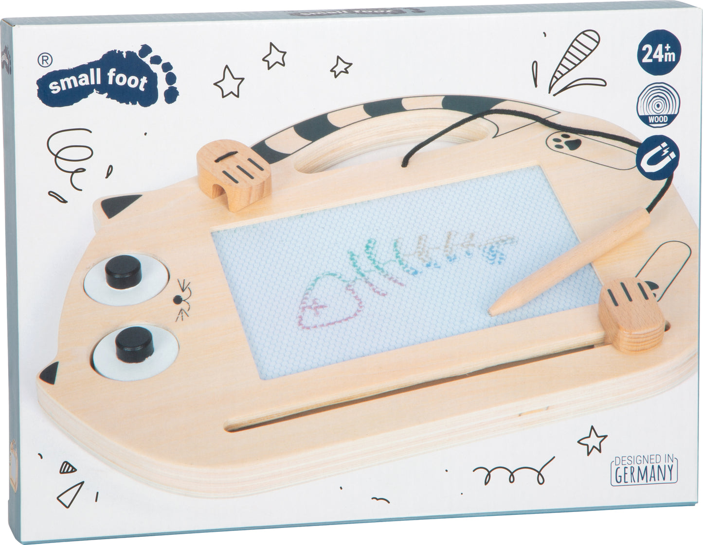 Tablă Magnetică de Desen "Pisicuța Magică" (Small Foot)