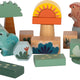 Set de Construcție din Lemn - 50 Cuburi cu Dinozauri (Small Foot)