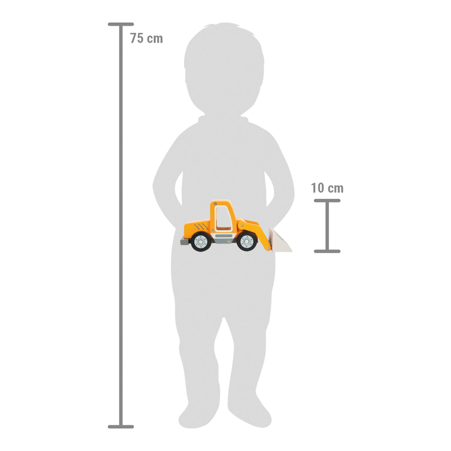 Încărcător Frontal din Lemn cu Cupă Mobilă - Volă (Small Foot)