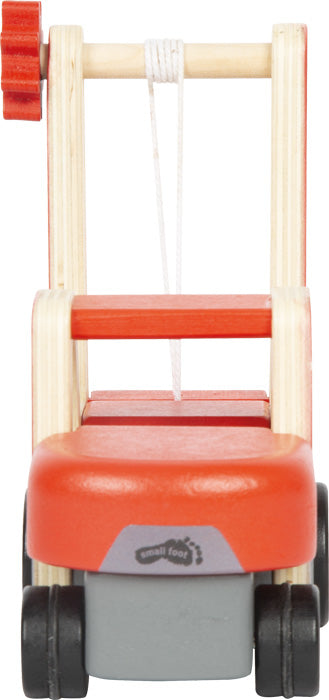 Stivuitor din Lemn cu Palet "Active" – Small Foot | Vehicul de Construcții cu Roți Silențioase