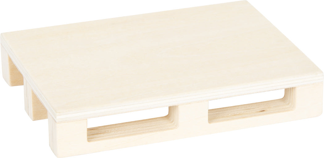 Stivuitor din Lemn cu Palet "Active" – Small Foot | Vehicul de Construcții cu Roți Silențioase