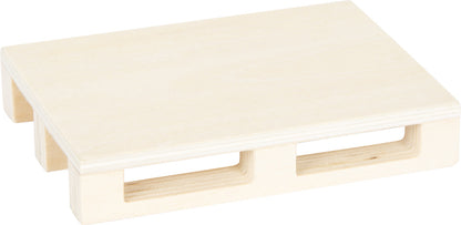 Stivuitor din Lemn cu Palet "Active" – Small Foot | Vehicul de Construcții cu Roți Silențioase