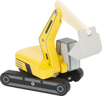 Excavator din Lemn cu Braț Mobil și Șenile (Rotire 360°) - Small Foot