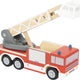 Mașină de Pompieri din Lemn cu Scară Rotativă și Macara (Small Foot)
