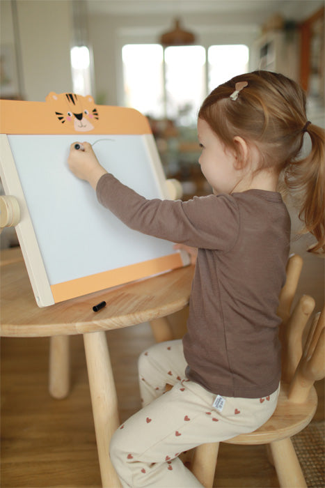 Tablă Magnetică 2-în-1 Portabilă "Safari" (Tigru) – Small Foot | Set Creativ cu Accesorii