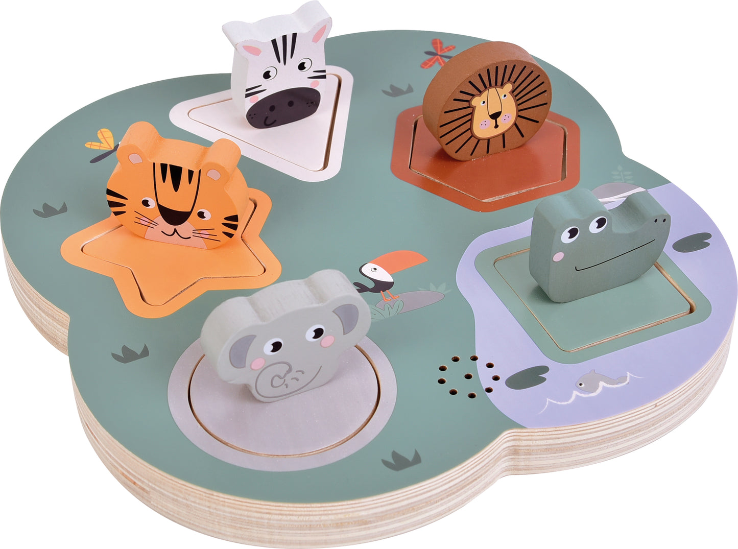 Puzzle Interactiv cu Sunete "Animale Safari" (Small Foot)