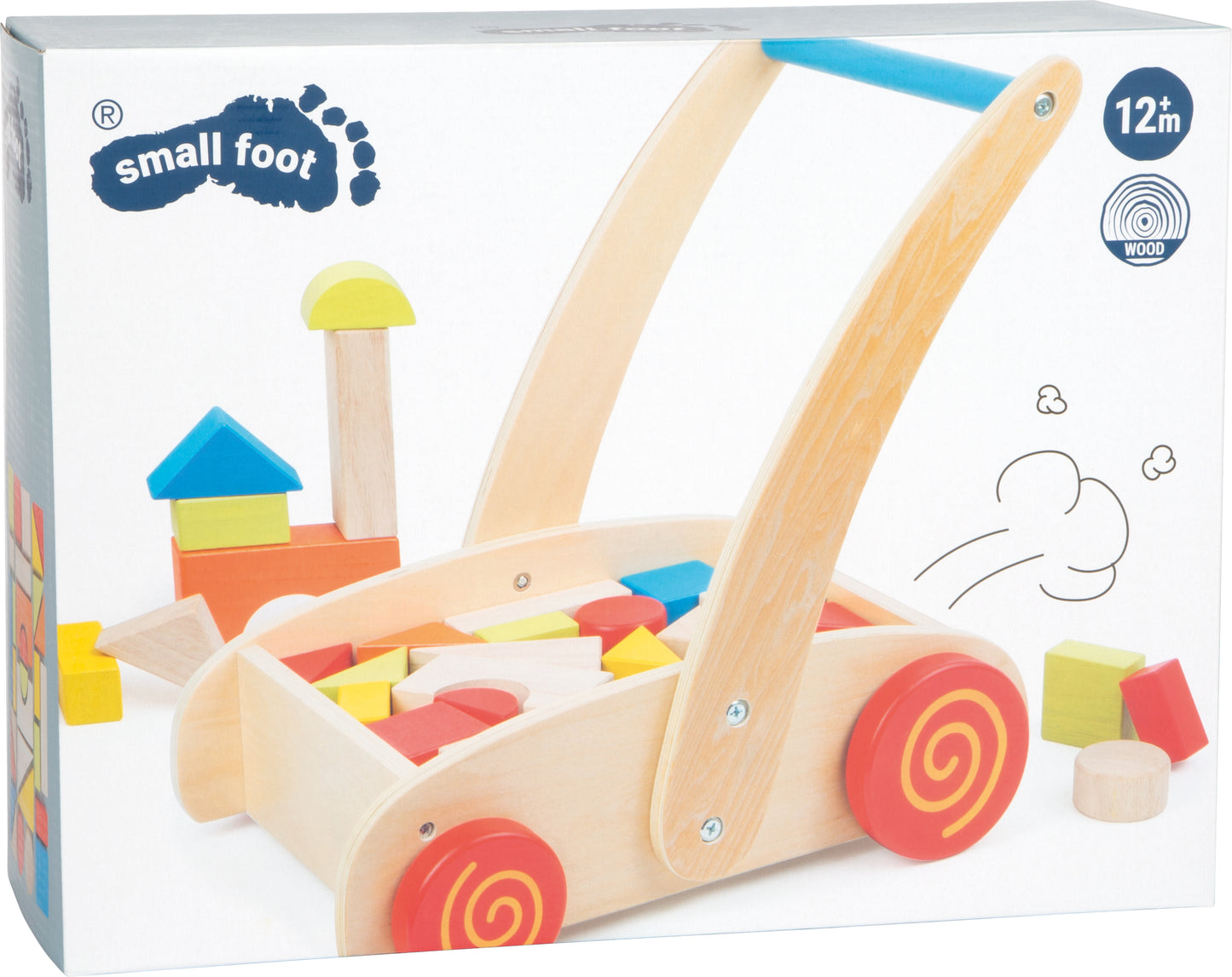 Antepremergător din Lemn cu 29 de Cuburi de Construit - Small Foot