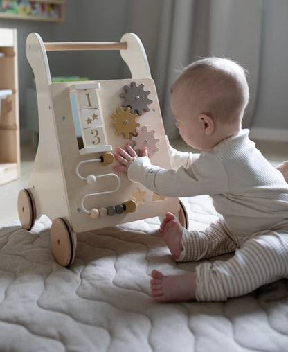 Antepremergător din Lemn cu Cuburi de Construit - Nature - Jabadabado