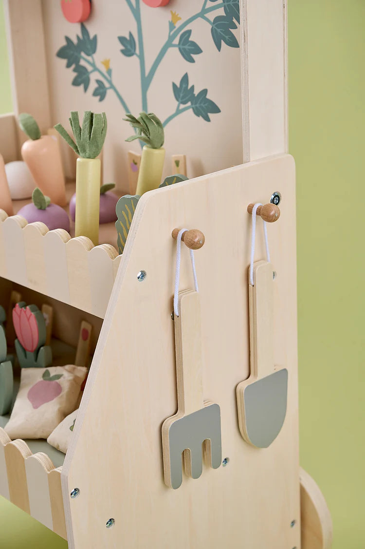 Cărucior de Grădinărit din Lemn cu Accesorii - Jucăria Anului (Jabadabado)