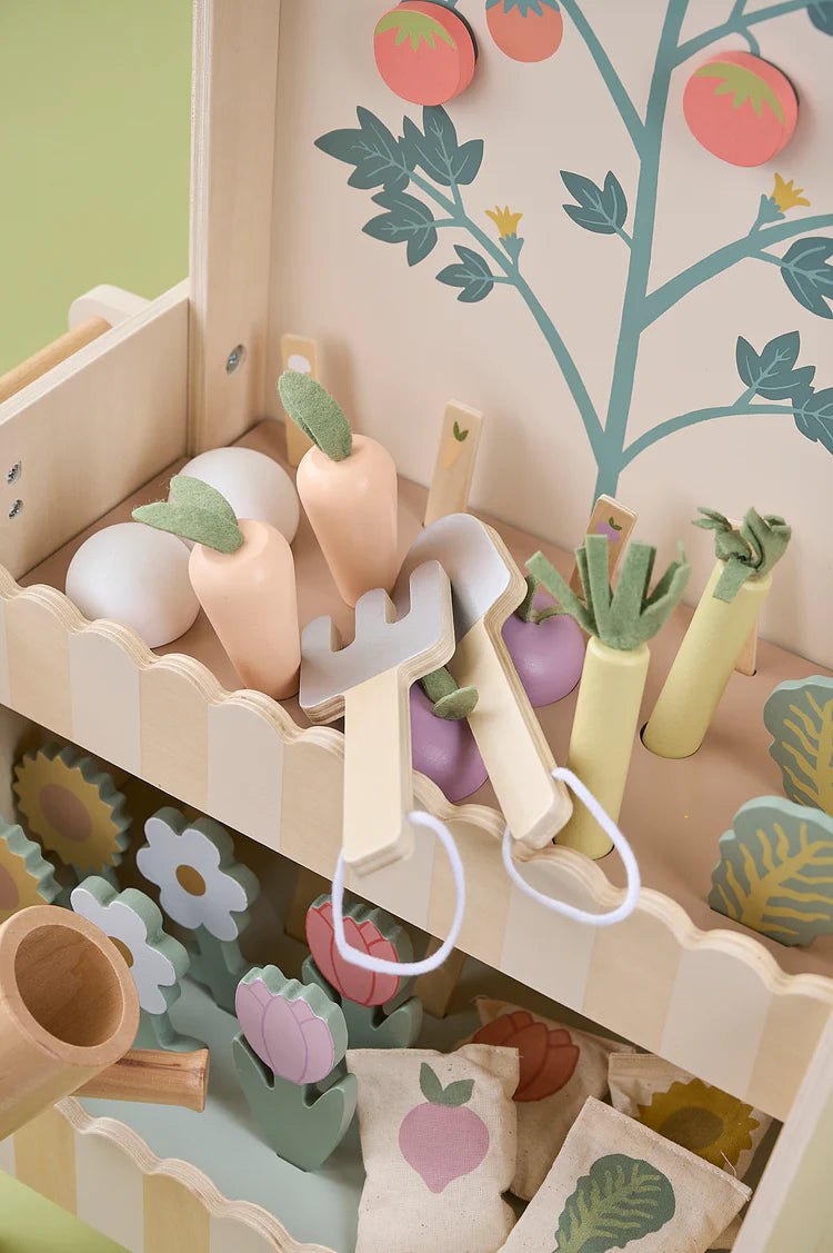 Cărucior de Grădinărit din Lemn cu Accesorii - Jucăria Anului (Jabadabado)