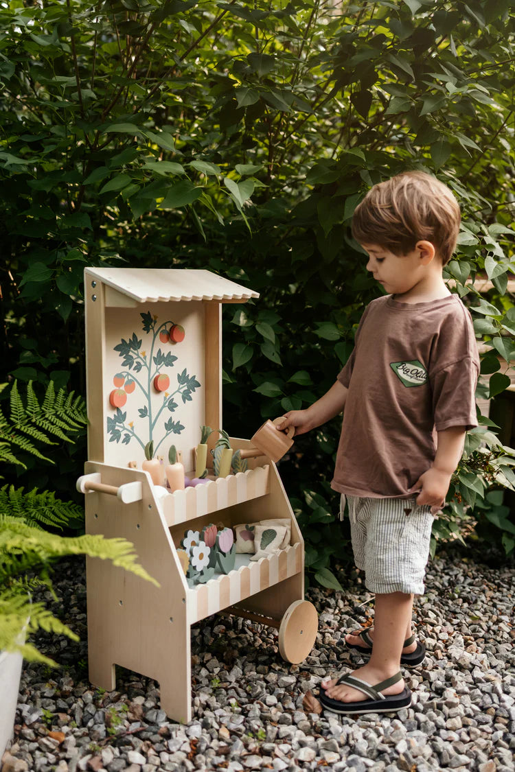 Cărucior de Grădinărit din Lemn cu Accesorii - Jucăria Anului (Jabadabado)