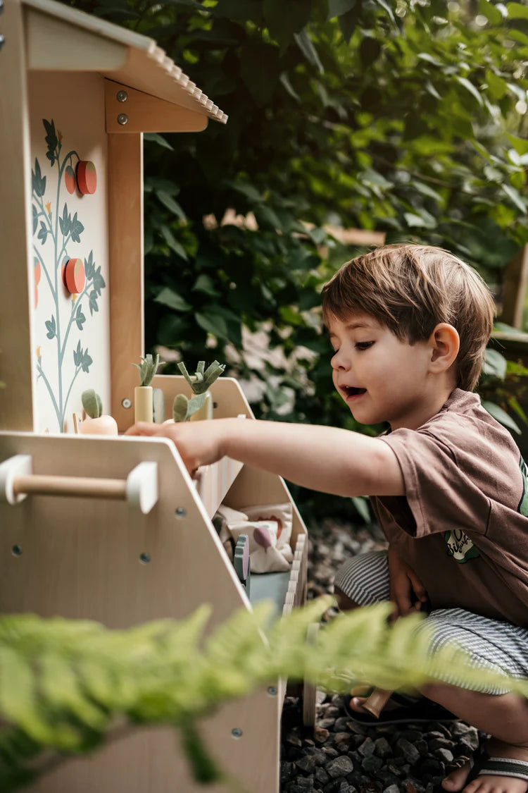 Cărucior de Grădinărit din Lemn cu Accesorii - Jucăria Anului (Jabadabado)