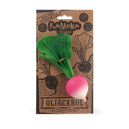 Jucărie Dentiție  și  Baie din Cauciuc Natural Ridiche - Ramona the Radish (Oli & Carol)