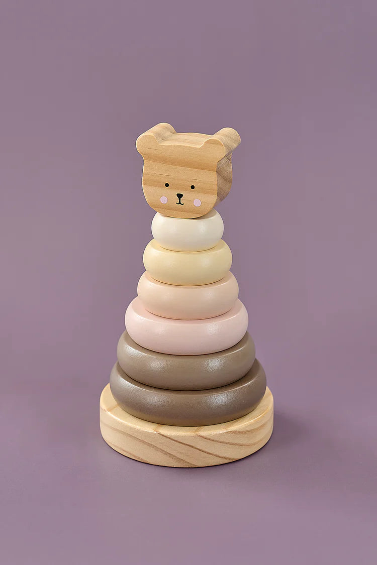 Turn de Stivuit din Lemn - Ursulețul Teddy (Jabadabado)