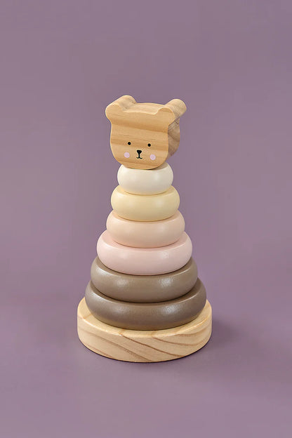 Turn de Stivuit din Lemn - Ursulețul Teddy (Jabadabado)