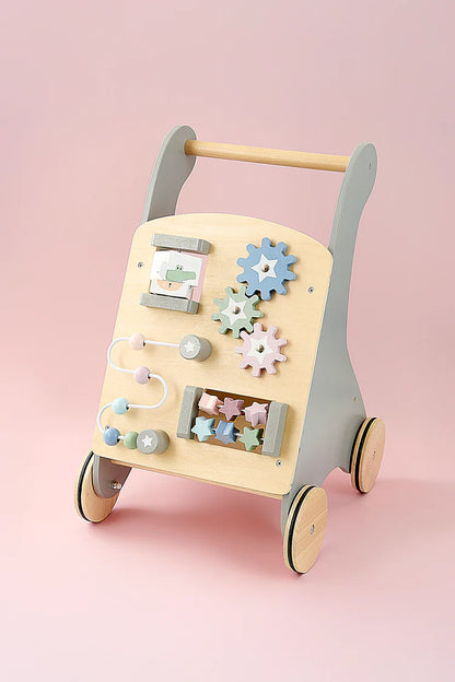 Antepremergător din Lemn cu Cuburi de Construit - Teddy - Jabadabado