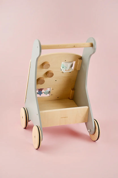 Antepremergător din Lemn cu Cuburi de Construit - Teddy - Jabadabado