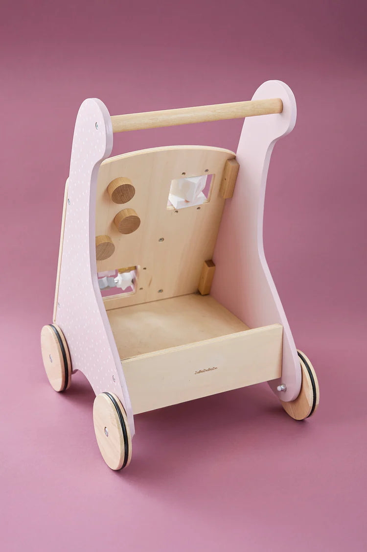 Antepremergător din Lemn cu Cuburi de Construit - Bunny- Jabadabado