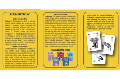 Flashcard-uri Educative: Învățăm Animalele (Cărți de Joc Expert)