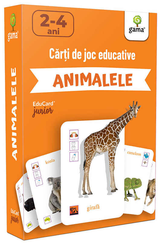 Flashcard-uri Educative: Învățăm Animalele (Cărți de Joc Expert)