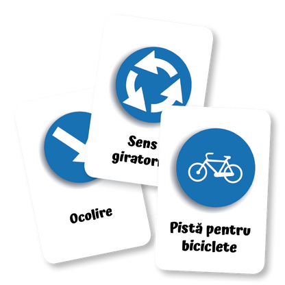 Joc Educativ: Învățăm Semnele de Circulație (Cărți de Joc Expert)